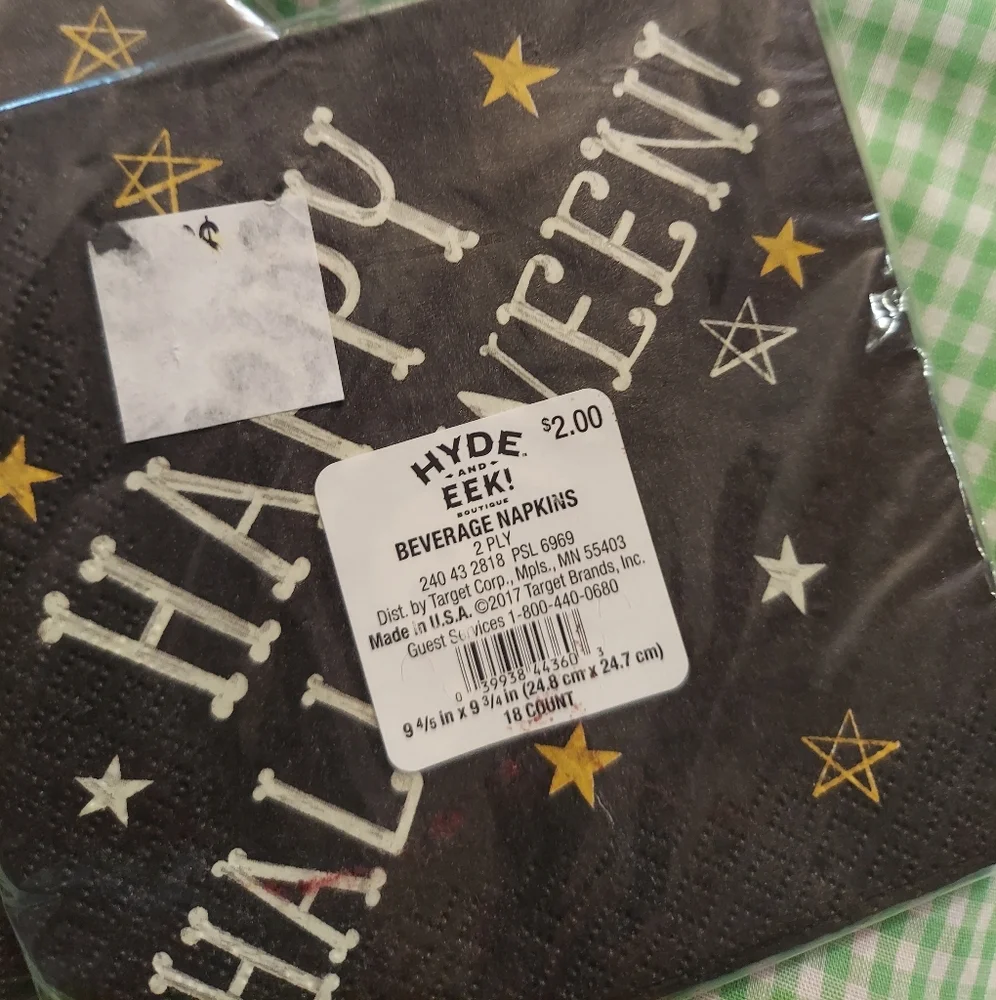 Two Packages Halloween Beverage Napkins